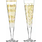 Ritzenhoff Champagnerglas "Champagnergläser Goldnacht 205 ml 2er Set gold"