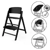 Cybex Click & Fold 4-in-1, Multifunktions-Hochstuhl, Gepolsterter Sitz, Schwarz, Einfarbig, 5-Punkt, Holz