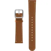 Withings Smartwatch-Armband "Leather Wristband 18mm für ScanWatch Light, ScanWatch2 38mm" Steel HR 36mm, Move, Move ECG, Steel - Material: Kalbsleder, Edelstahl