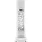 MySoda Woody, Design-Wassersprudler (White) mit 1L Flasche und CO2 Zylinder