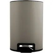 Spirella Kosmetikeimer 5 Liter Edelstahl mit Absenkautomatik und Inneneimer "Riku" Badezimmer Mülleimer Softclose Abfalleimer taupe