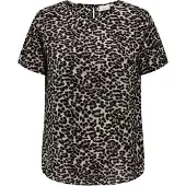 ONLY Carmakoma Shirtbluse "CARVICA SS TOP WVN NOOS" Materialmix, regular fit