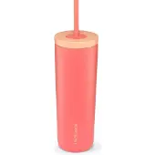 LifeStraw Go Steel Tumbler Apricot Pink, Trinkbecher mit Wasserfilter, 530 ml