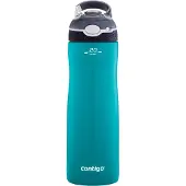 CONTIGO Ashland Chill Trinkflasche mit Strohhalm, große BPA-freie Edelstahl-Trinkflasche, Thermoskanne auslaufsicher, hält Getränke bis zu 24 Stunden kühl; für Sport, Radfahren, Joggen, Wandern, 590