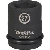 Makita E-22280, Steckschlüsselbuchse, Schwarz, 1 Kopf/Köpfe, 3/8", Metrisch, 27 mm