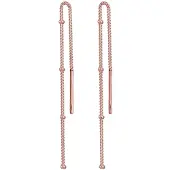 Elli Ohrringe Hänger Kugel Minimal Basic Durchziehen 925 Silber Elli Rosegold