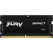 Kingston Technology FURY 16GB 6400MT/s DDR5 CL38 SODIMM Impact XMP, 16 GB, 1 x 16 GB, DDR5, 262-pin SO-DIMM, Schwarz