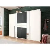 Wimex Schlafzimmerschrank Vanea Kleiderschrank Ausführung wählbarWeiß / Graphit