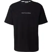 Scotch & Soda Logo Front Chest T-shirt Black Größe: L | Basic T-Shirts Outlet | Herren | Schwarz