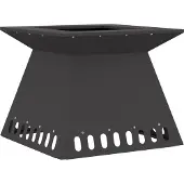 vidaXL Feuerstelle Schwarz 48 x 48 x 40 cm Wetterfeststahl