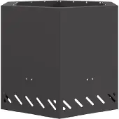 vidaXL Rauchfreie Feuerstelle Schwarz 58 x 58 x 51 cm Wetterfeststahl