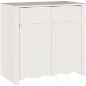 vidaXL Sideboard Drammen Weiß 79 x 43 x 75,5 cm Massivholz Kiefer