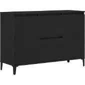 vidaXL Sideboard Schwarz Eichen-Optik 104 x 35 x 70 cm Holzwerkstoff