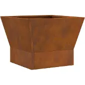 vidaXL Feuerstelle Braun 40 x 40 x 35 cm Wetterfeststahl