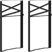 vidaXL Bier Tischbein 2 stk. Schwarz 39 x 3 x 75 cm
