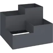vidaXL Gartenblumentopf Anthrazit 100 x 100 x 60 cm Stahl