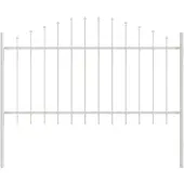 vidaXL Gartenzaun WOERDEN 170 x 140 cm Pulverbeschichteter Stahl Weiß