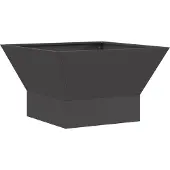 vidaXL Feuerstelle Schwarz 60 x 60 x 35 cm Wetterfeststahl