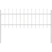 vidaXL Gartenzaun WOERDEN 1,7 x 0,6 m Pulverbeschichteter Stahl Weiß