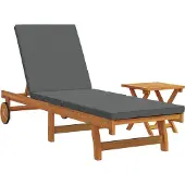 vidaXL Sonnenliege 2 stk. Massivholz Akazie Braun