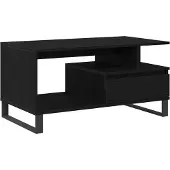 vidaXL Couchtisch Schwarz Eichen-Optik 90 x 49 x 45 cm Holzwerkstoff