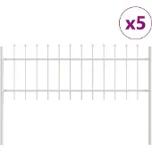 vidaXL Gartenzaun WOERDEN 5 stk. 8,5 x 0,6 m Pulverbeschichteter Stahl