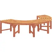 vidaXL Baumbank 4-Sitzanzahl 210 x 80 x 45 cm Massives Eukalyptus Holz
