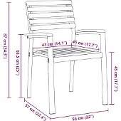 vidaXL Gartenstuhl 2 stk. Braun Massivholz Akazie Stapelbar