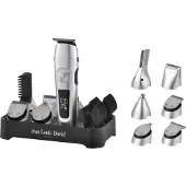 Jean Louis David 6 in 1 Ultimate Trimmer, Edelstahl, 3 mm, 1,2 cm, Universal, Bart, Ohr, Gesicht, Kopf, Nase, Edelstahl