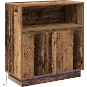 vidaXL LED-Sideboard Altholz 71 x 34,5 x 75 cm Holzwerkstoff