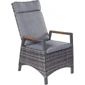 LC Garden Keramo Positionsstuhl Aluminium/Polyrattan inkl. Kissen