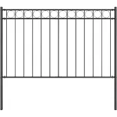 vidaXL Zaunelement ASSEN 170 x 130 cm Stahl Grau
