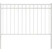vidaXL Zaunelement ASSEN 170 x 150 cm Stahl Weiß