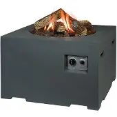 Happy Cocooning Mania Feuertisch grau 19,5 kW Feuerstelle inkl. 5kg Lavasteine