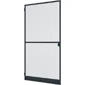 Windhager Fliegengitter Balkontür EXPERT 100x210 cm Anthrazit ohne Bohren, Aluminiumrahmen kürzbar, Insektenschutz für Terrassentür geeignet, einfache Montage, werkzeuglos, stabil, Mückenschutz, 04331