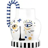 Gilde Tischvase "Henkelvase Fira weiß H. 23 cm", weiß, B:24cm H:23cm T:15cm, Keramik, Vasen, Tischvase