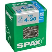 Spax Universalschrauben 4.0 x 30 mm TX 20 Senkkopf - 150 Stück Edelstahl GLO763031561