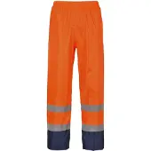 Portwest Warnschutz Regenhose H444" 190T Essentials - Orange/Marine XXL"