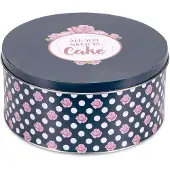 Städter Gebäckdose All you need is Cake Rund Weissblech bunt 22 cm