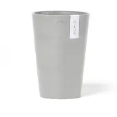 Ecopot's Blumentopf "Pisa 14 Weißgrau", für den Innenbereich