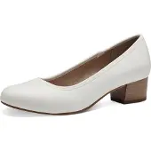 Jana Pumps, Absatz bis 25 mm in weiss/weiss kombi, Gr. 41