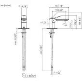 Dornbracht Waschtisch Einhebelmischer ohne Ablaufgarnitur Lisse 335 x 1845 x, 33521845-00