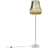 QAZQA Retro Stehleuchte Messing mit Granny Schirm grün 45 cm - Kaso