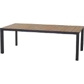 Siena Garden Silva Gartenesstisch Matt Anthrazit/Teak - 220x100cm