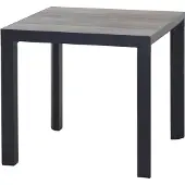 Siena Garden Silva Dining Tisch 80x80cm matt anthrazit / washed grey