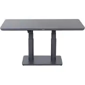 Siena Garden Lifttisch ROMA 140 x 80 cm, Aluminium Anthrazit / Stein Dunkelgrau
