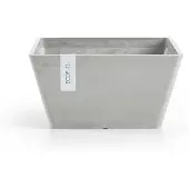 Ecopot's Blumentopf "BERLIN White Grey", BxTxH: 25x25x12,8 cm