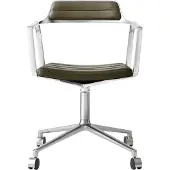 Vipp 452 Drehstuhl M. Räder Aluminium/ Bosco Grün