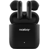 Niceboy HIVE Beans In-Ear-Audiokopfhörer, True Wireless, Bluetooth 5.0, Mikrofon, Sprachassistent, Touch-Steuerung, IPX4, Autonomie bis zu 20 Stunden, Schwarz