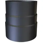KIERULFF MB Sorte røgr. 150mm overgang. - overg. iØ 157 - uØ 149mm